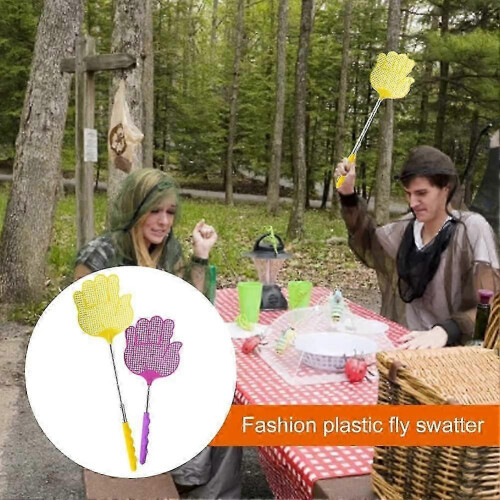 2-Pack Retractable Fly Swatters - Random Colors, Kitchen Pest Control 1