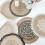Lot de 4 sets de table ronds en coton et lin de 15 pouces 2