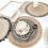 Lot de 4 sets de table ronds en coton et lin de 15 pouces 3
