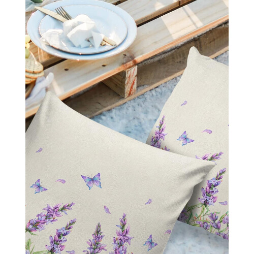 Vanntette putetrekk med lavendel sommerfugldesign2 1