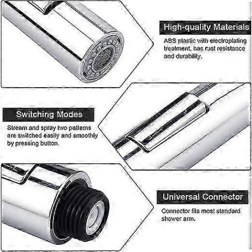 Pull Out Sprayer Faucet 2 Modes Kitchen Sprayer Faucet Pull Out Kitchen Sprayer Replacement Plastic Shower Head compatible with Bathroom Kitchen 1