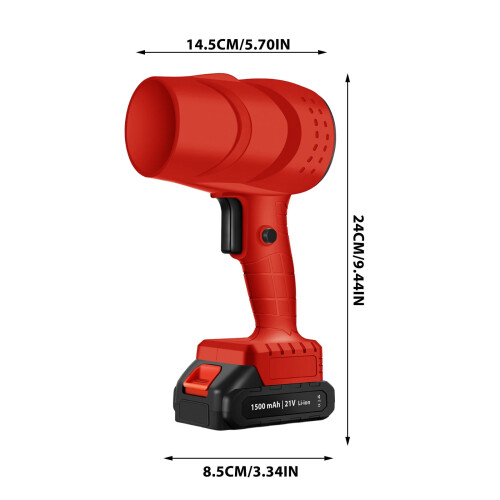Red Handheld Turbodry Car Dryer Portable Cordless 1 2