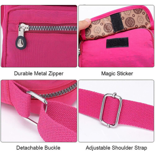 Bolso bandolera impermeable de nailon para mujer 1