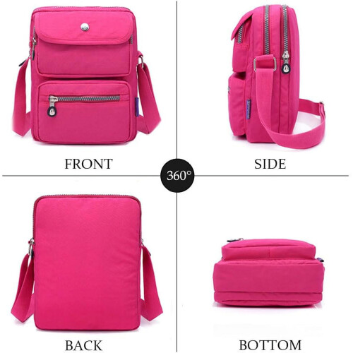 Bolso bandolera impermeable de nailon para mujer 2