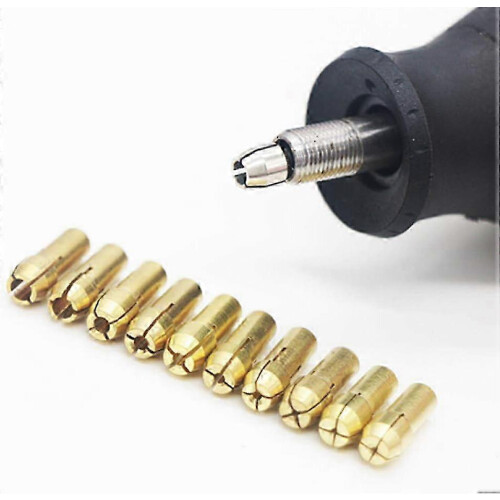 10 Stück 4,8-mm-Bohrfutter, Präzisionsbohrfutter aus Messing, Mini-Messingbohrfutter, nur kompatibel mit 2,0-mm-Bohrfutter 1