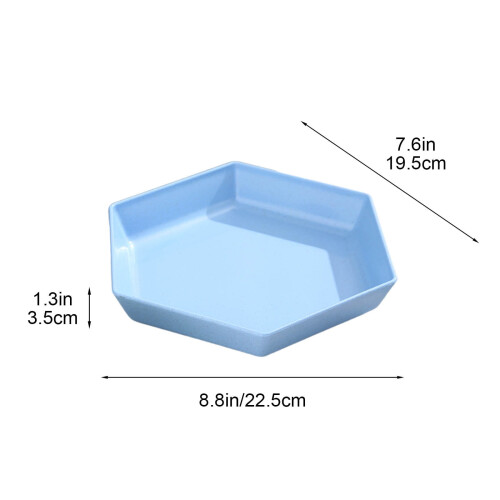 Bandeja hexagonal de 22,5 cm 2