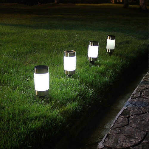 Cold white solar mini courtyard ground plug LED garden light solar plastic light lawn landscape light 1