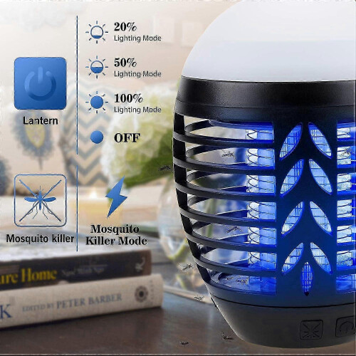 2-in-1 muggenlamp - IP67 USB oplaadbaar voor buiten 2