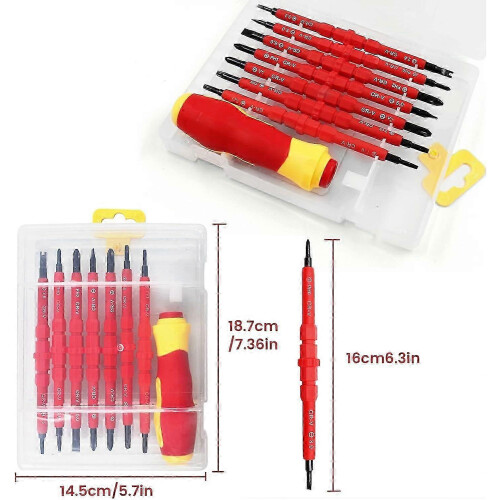 7 in 1 Insulated Screwdriver Set Magnetic Screwdriver Tool Kit Electrician Multi-function Interchangeable Chrome Vanadium 2