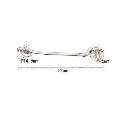 Latch and Bolt, Stainless Steel, 200mm, Silver 1