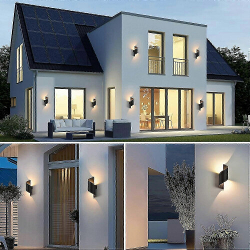 Applique da parete IP65 da 10W - Luce bianca calda 3000K, a spirale, per interni ed esterni. 1