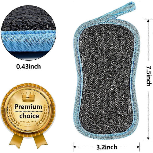12 Pack Multi-Purpose Scrub Sponge Kitchen, Dishwashing Sponge (Blue) 1