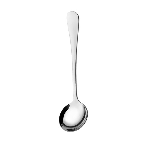 Cuchara de mesa de acero inoxidable con mango largo de 18,3 cm. 1