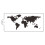 Wereldkaart taartstencil PET34,7x15,7cm 1
