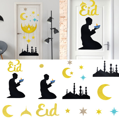 Festival Middle Eastern Door Sticker Glittering Nonwoven-CL 1