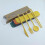 Set di posate da viaggio da 4 pezzi: coltello, cucchiaio, forchetta compatibile, bacchette, plastica. 4