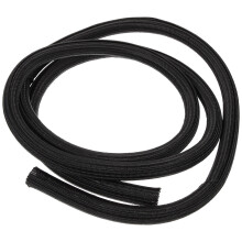 Geflochtener PET-Kabelschutzschlauch – 2 m, Schwarz, Kabelorganisator