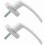2pcs Aluminum Window Handle, Solid Aluminum Handle White Aluminum Door Handle Compatible with PC Window 4