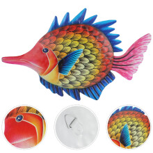 Wanddeko aus Eisen in Fischform, 26 x 16,5 cm