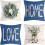 Conjunto de 4 capas de almofada decorativas em linho, 40x40cm (16x16 polegadas). 1