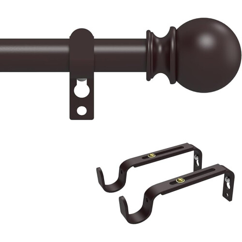 Varão de cortina ajustável em aço inoxidável dourado, de 71 a 122 cm (28 a 48 polegadas).