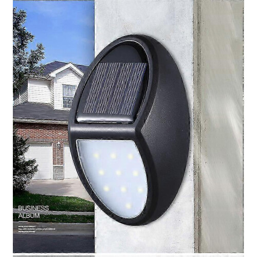 10-LED Solar Wall Lights - IP65 Twilight Sensor Outdoor 1
