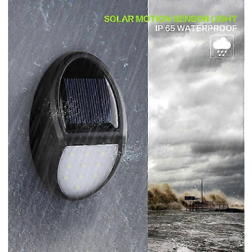 10-LED Solar Wall Lights - IP65 Twilight Sensor Outdoor 2