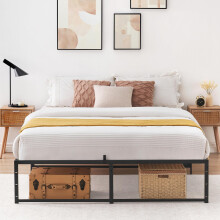 TROPOW Twin Metal Platform Bed Frame, 14" Black