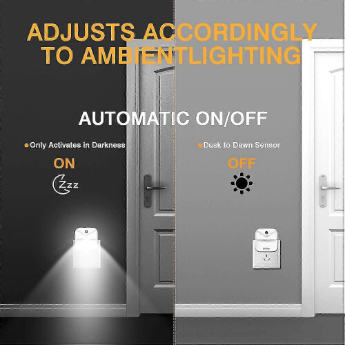 Plug-in LED Night Lights - Dusk-to-Dawn Sensor, 3-Pack 1