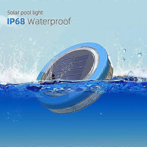2pcs Floating Solar Pool Lights - Waterproof Sensor LED Lights (White Light) 1