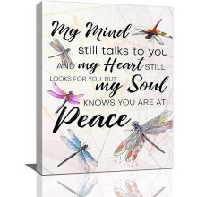 Canvas wanddecoratie met libelle, 12x16 inch (12x16 inch) ingelijst