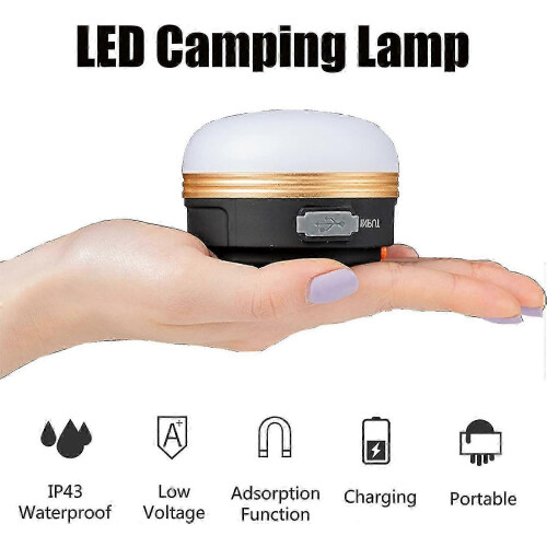 2-Pack USB Camping Lights - 3 Modes + Power Bank 2