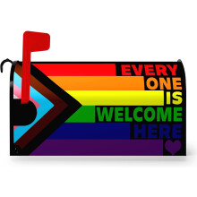 Couvercle magnétique arc-en-ciel LGBTQ pour boîte aux lettres 21 x 18 pouces