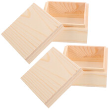 stuks onafgewerkte houten knutseldozen 8x8x4,5 cm