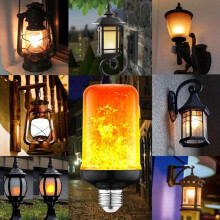 Ampoules LED effet flamme EASTIN E26/E27 3W (lot de 2 ou 4)