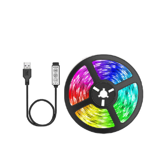 Bande LED RGB 5 m, alimentation USB 5 V