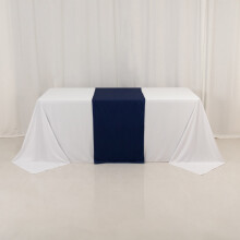 Tovaglia da tavola in poliestere scuba blu navy, 24x72 pollici (61x183 cm circa)