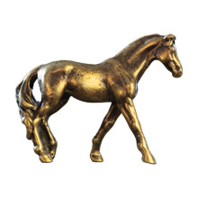 Statue de cheval en alliage de cuivre sculptée à la main, ornement de bureau