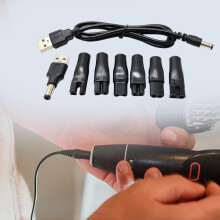 Lot de 7 câbles d'alimentation USB 5V pour rasoirs et tondeuses électriques