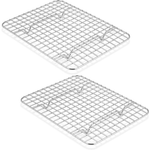Grelha de resfriamento em aço inoxidável 9x6,7 polegadas (pacote com 2)