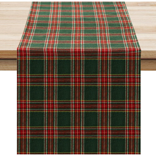 Kerstrode tartan tafelloper 13x48 inch