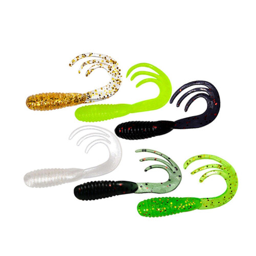 50 Stück Angelköder, weiche Angelköder, weiche Wavetail-Swimbaits, Wavetail-Swimbaits, weiche künstliche Köder S 1