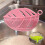 2pcs Pink Multi-Function Durable Leaf Shape Rice Washing Sieve Pea Colander Clip Cleaning Kitchen Tools 4