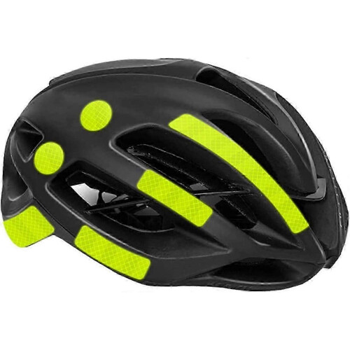 42-Pack Yellow Bicycle Reflective Stickers - Motorcycle/Helmet Safe 1