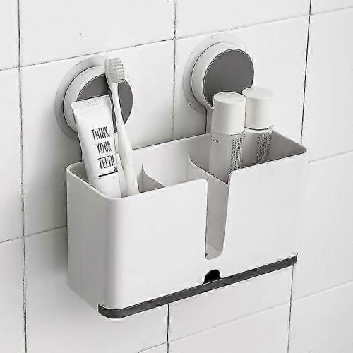 Étagère de rangement pour évier avec ventouse - Blanche 2