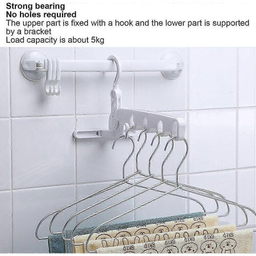 Perchero de pared de acero inoxidable plegable de 5 orificios 1