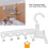 Perchero de pared de acero inoxidable plegable de 5 orificios 3