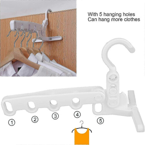 Perchero de pared de acero inoxidable plegable de 5 orificios 2