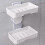 Double-layer wall-mounted dish rack, suitable compatible with bathroom, bedroom, kitchen, rotatable, no drilling required, white 2