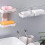 Double-layer wall-mounted dish rack, suitable compatible with bathroom, bedroom, kitchen, rotatable, no drilling required, white 3